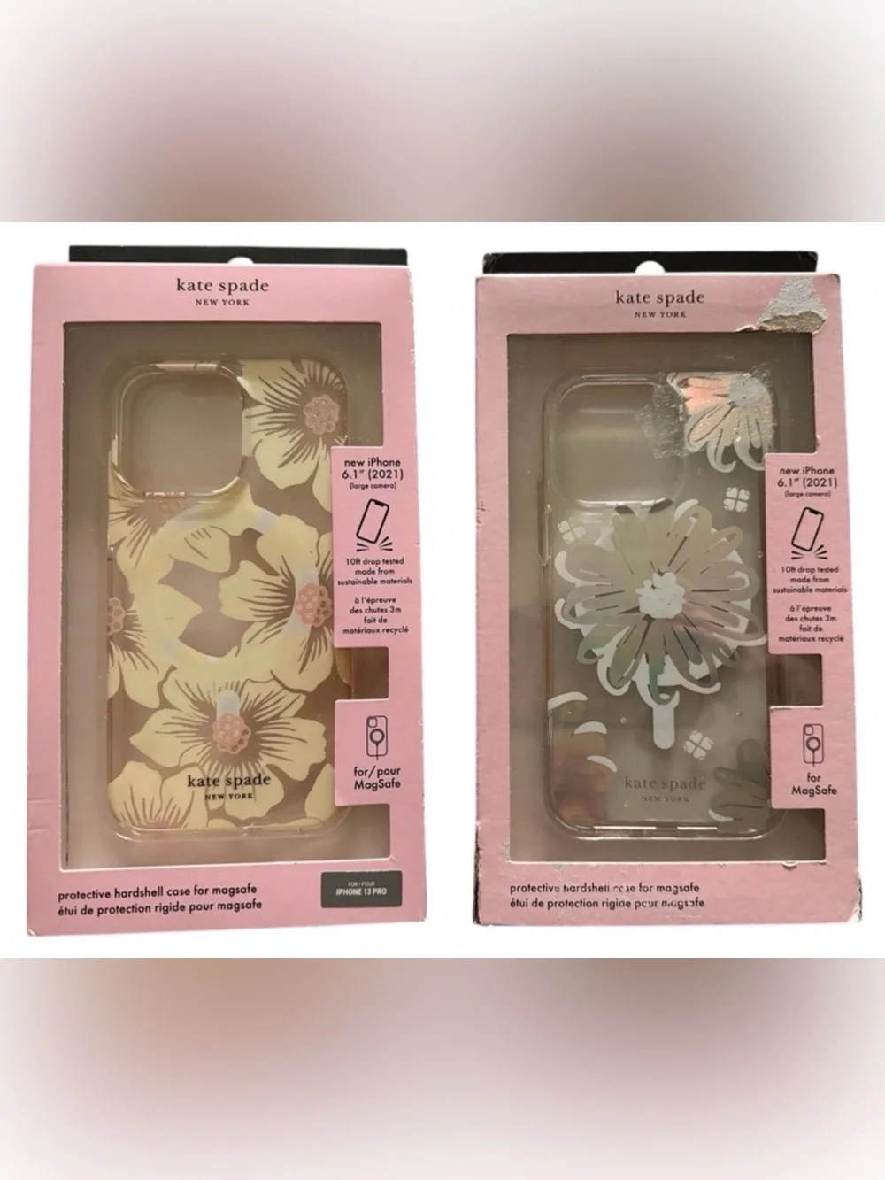 Kate Spade iPhone 13 Pro to 15 Pro cases set of 2
